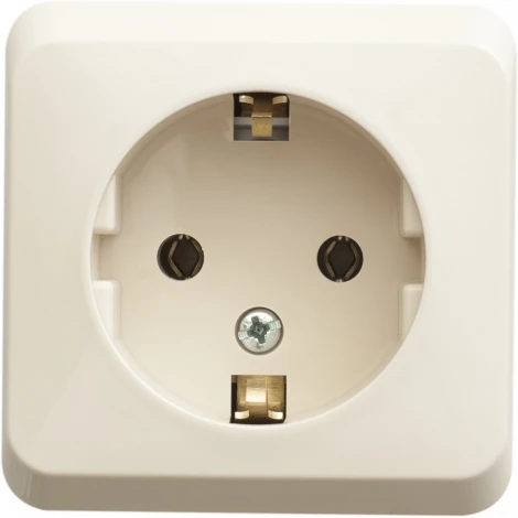 Розетка накладная с заземлением (кремовый) Systeme Electric Этюд PA16-003K