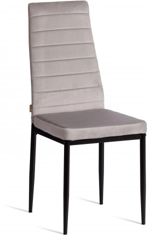 Стул Easy (mod. JSC02-1) / 1 шт. в упаковке Tetchair (Металл,Флок/Светло-серый,Черный) арт. 24601