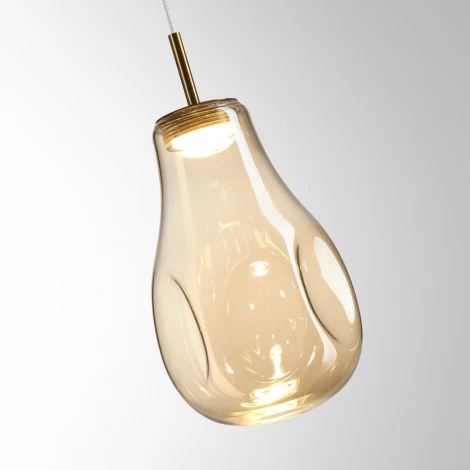 Подвесной светильник Odeon Light Nave 5098/4L античн.бронза/янтарный/металл/стекло LED 4W 4000K (220V, на проводе)