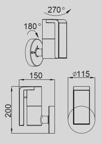 Настенный светильник уличный Oasis Light W6190