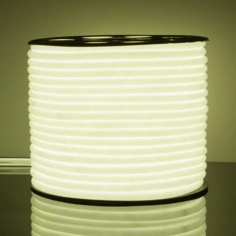 Светодиодная лента Elektrostandard Гибкий неон 220V 9,6W 144Led 2835 IP67 круглый холодный белый, 50 м