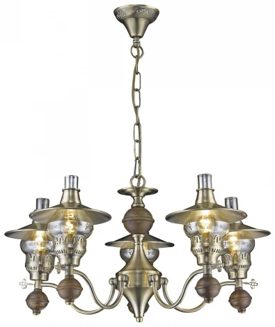 Подвесная люстра Velante 305-503-05 (220V, дуб, на цепи)