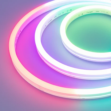 Светодиодная лента герметичная DMX МУНLIGHT-SIDE-B84-12x17mm 24V RGB-PX7 (18 W/m, IP67, 5m, wire x2) (Arlight, Силикон) 041013