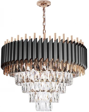 Подвесная люстра каскадная Loft It Eclair 10206/600 (220V, хрусталь, на цепи)