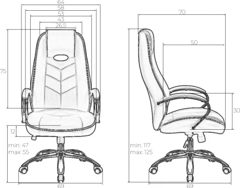 Офисное кресло DOBRIN TOBIAS (черный)