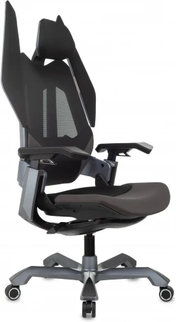 Кресло игровое Knight Aero черный крестов. пластик пластик серебро