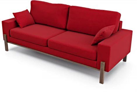 Диван Arsko прямой Хангель велюр красный