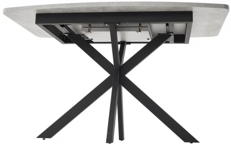 Стол АРИЗОНА 130 БЕТОН ЧИКАГО СВ.СЕРЫЙ / Черный каркас M-City 64606
