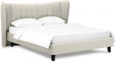 Кровать Queen II Agata L ОГОГО (арт.574732), (Ткань/Белый)