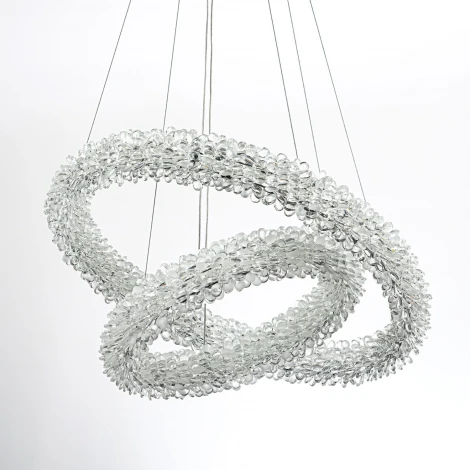 Подвесной светильник светодиодный хрустальный с пультом с регулировкой цветовой температуры и яркости Modelux MODESTYLE MS.5002.600.400 CR