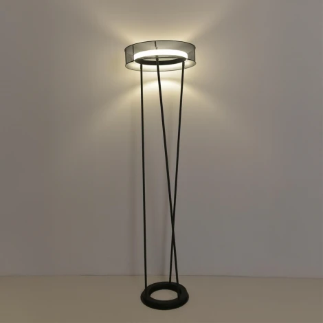 Торшер Lumion Alva 8370/30FL черный, металл/силикон LED 30W 3000/4000/6000K 220V