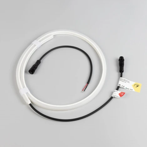 Светодиодная лента герметичная WAVE-TOP-PU-A144-10x10mm 24V Day4000 (5 W/m, IP68, 1m, wire x1) (Arlight, Вывод боковой) 052614