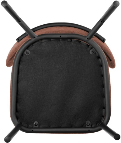 Стул Bradexhome Lucas 2 терракотовый шенилл с чёрными ножками