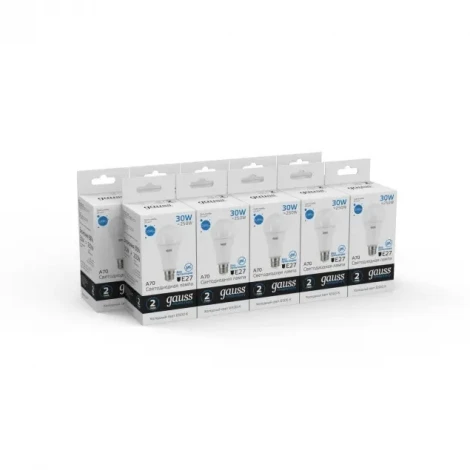 Лампочка светодиодная E27 30 Вт 2390 lm 6500K холодное белое свечение Gauss Elementary 73239