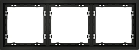 Рамка на 3 поста (черный матовый) Voltum S70 VLS100308