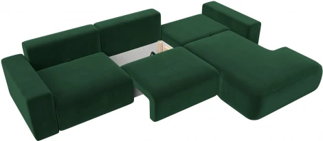 Диван угловой Лига-036 НПБ Классик Лонг правый угол (Зеленый/Велюр) Лига Диванов арт.121393