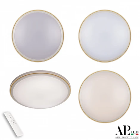 Потолочный светильник светодиодный с ПДУ APL LED Turin 3306.B247-350 White/Yellow