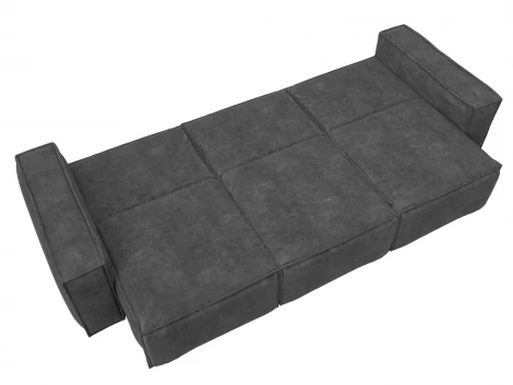Диван прямой Лига-081 НПБ Лонг (ДСП/Пластик/Велюр/Темно-серый) Лига Диванов 130138