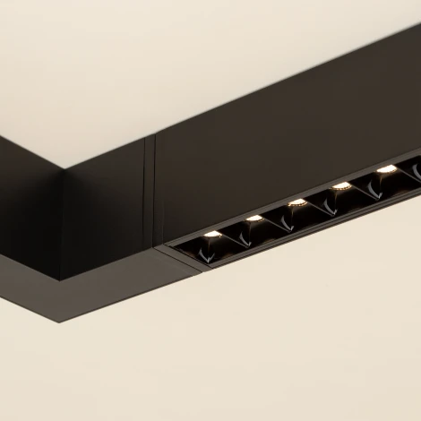 Линейный настенно-потолочный светильник LED CLIP-38-LASER-S330-12W Warm3000 (BK, 36 deg, 24V) (Arlight, IP40 Металл, 3 года) 029008