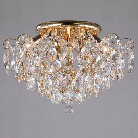 Потолочная люстра Eurosvet Crystal 10081/6 золото / прозрачный хрусталь