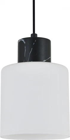 Подвесной светильник Escada Lord 2133/1S 1x60Вт E27, металл/стекло, чёрный мрамор/белый (220V, на проводе)