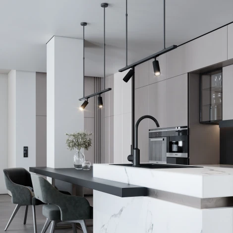 Штанга для однофазного шинопровода Elektrostandard 85136/00 500-1000мм (черный)