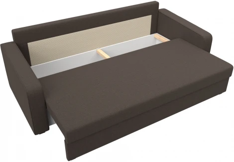 Диван прямой Лига-009 (Коричневый/Рогожка) Лига Диванов арт.124152