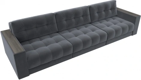 Диван прямой с декором Лига-049 НПБ Лонг Лига Диванов (Велюр) арт.128424