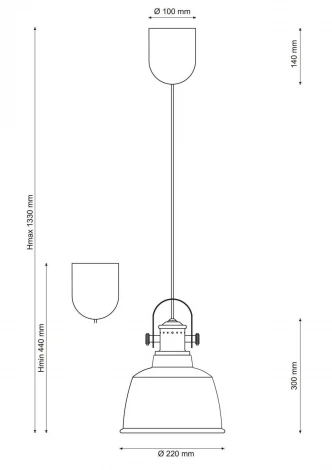 Подвесной светильник Lucia Tucci INDUSTRIAL 1820.1 SAND SILVER (220V, на проводе, круглые)
