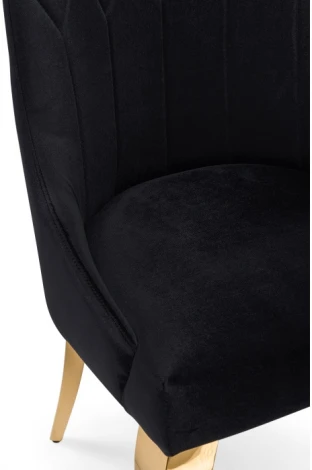 Стул Woodville на металлокаркасе Gustav black / gold 15384