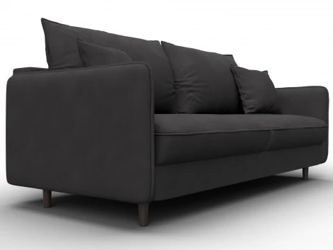 Диван прямой Лига-064 НПБ (ДСП/Дерево/Замша/Коричневый) Лига Диванов 129618