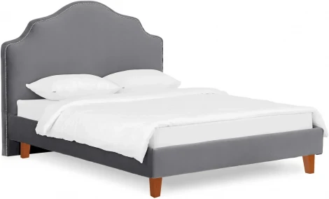 Кровать Queen II Victoria L 1600 ОГОГО (арт.663241), (Ткань/Серый)