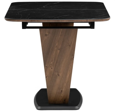 Стол на тумбе Woodville Петир 120х80х75 черный мрамор / орех / черный 532377