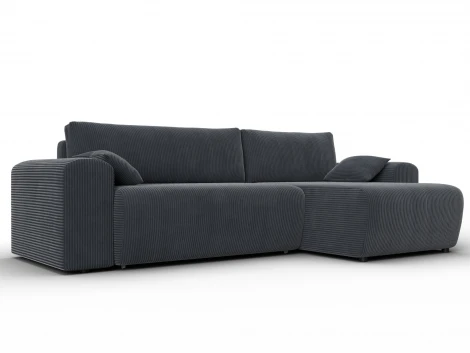 Диван угловой Лига-099 угол универсальный (ДВП,ДСП,ЛДСП,Брус,Фанера,Велюр/Серый) Лига Диванов 132588