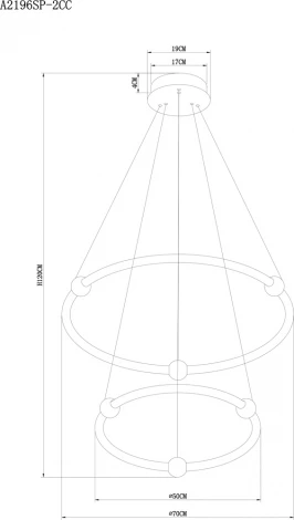 Подвесной светильник Arte Lamp Harley A2196SP-2CC