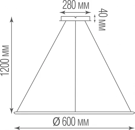 Подвесной светодиодный светильник 36Вт Donolux Nimbo S111024/1R 36W White In (220V, на тросе, кольцо)
