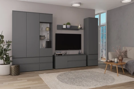 Пенал ТЭКС закрытый Плейона, Графит серый