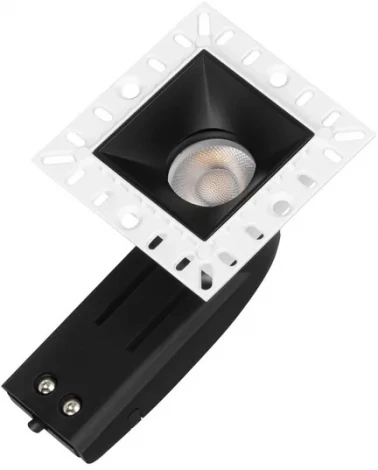 Встраиваемый точечный светильник под гипсокартон MS-RIALTO-TRIMLESS-S40x40-9W Day4000 (BK, 36deg, 230V) (Arlight, IP20 Металл) 044687 (LED)