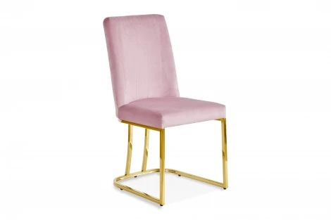 Стул обеденный IST-CASA Пресли DX-2055, 45х44х92, пыльная роза/золотой