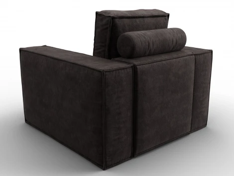 Кресло Лига-081 НПБ (ДСП,Велюр/Коричневый) Лига Диванов 134981