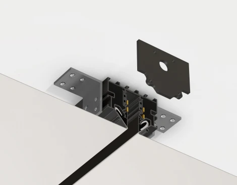 Комплект заглушек для шинопровода в натяжной потолок системы крепления Гарпун Magnetic standard 48V 10mm 2шт Ambrella Track System GL1990