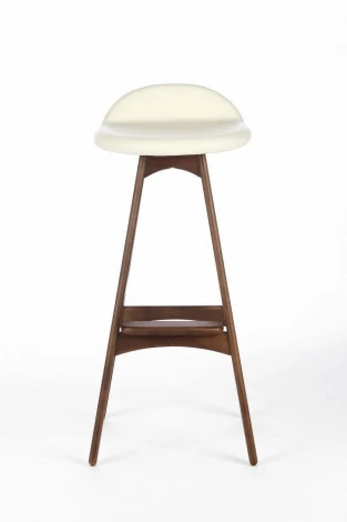 Барный стул Buch 3 Белый кожа