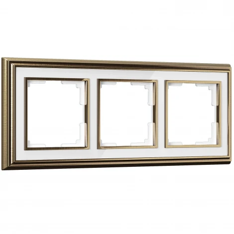 Рамка на 3 поста (бронза/белый) W0031327 (a051219)