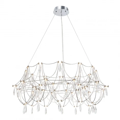 Подвесная люстра светодиодная хрустальная с пультом с регулировкой цветовой температуры Modelux MODELUX ML.5603.1000P CH