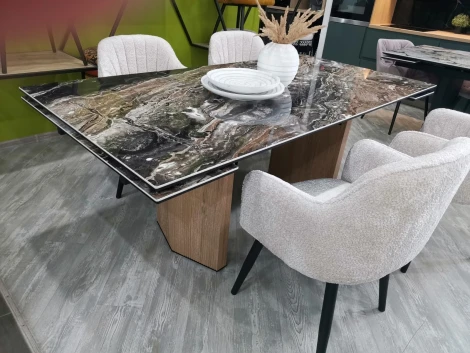 Стол МОЦАРТ 200 AMADEUS POLISHED, керамика / Дуб монтана М-City