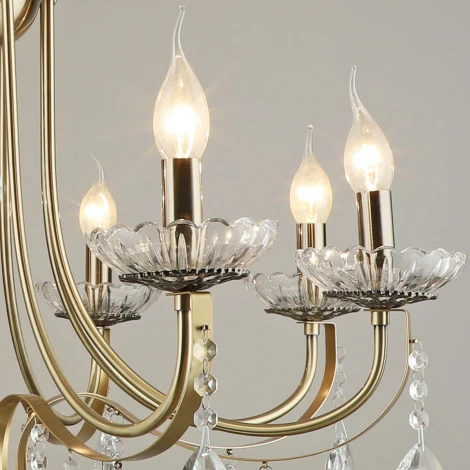 Подвесная люстра Reluce 04749-0.4-08 (220V, подвески, на цепи, подсвечник, свеча)