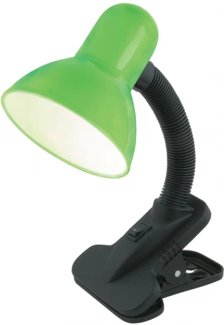 Интерьерная настольная лампа на прищепке Uniel TLI-222 Light Green. E27 (220V, выключатель)