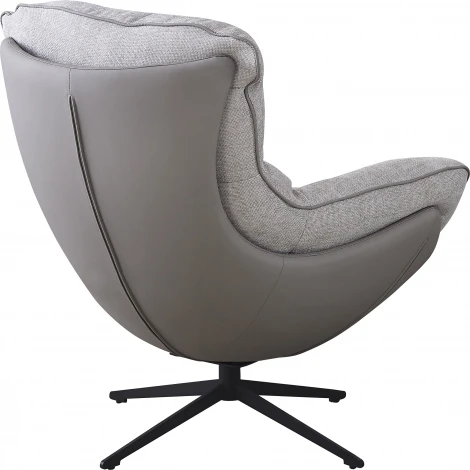 Кресло HUG светло-серый, экокожа, шенилл Bradexhome арт.FR 1013