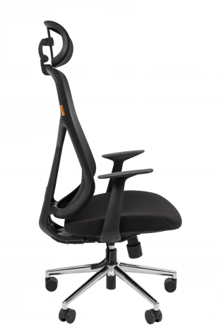 Офисное кресло Chairman CH588 с подголовником черный пластик, черный СС