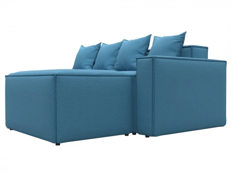Диван угловой модульный Лига-063 угол правый (ДСП/Пластик/Рогожка/Голубой) Лига Диванов 129786